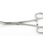 Roostevabast terasest Kocher tangid kaardus - 14 cm - 1x2 hambus