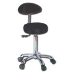 Rataste ja seljatoega tool-Must