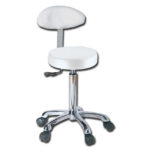 Rataste ja seljatoega tool-Valge