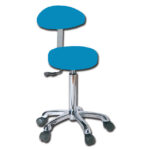 Rataste ja seljatoega tool-Helesinine