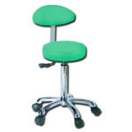 Rataste ja seljatoega tool-Roheline