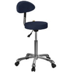 Rataste ja seljatoega tool-Tumesinine