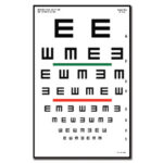 GIMA silmatabel - 6m kauguselt hindamiseks - "E"