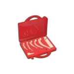 Fiiberoptilise larüngoskoop käepide ja otsad kohvris