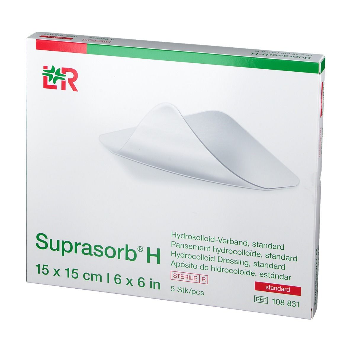 D15563306-p15 Suprasorb H thin hüdrokolloid haavaside 15x15cm N5 - Image 1